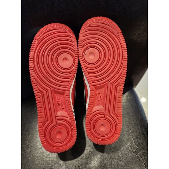 Nike Boys Air Force 1 LV8 1 GS Mystic Red/Black-Size 7 Youth Excellent Condition - Picture 15 of 16